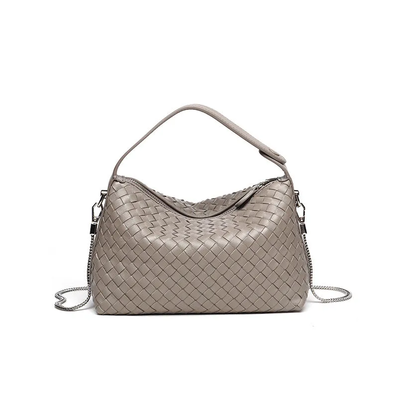 2024 Summer Collection: Luxurious Lambskin Woven Handbag for Women |  Handcrafted Versatile Vintage-Inspired Shoulder Crossbody Bag