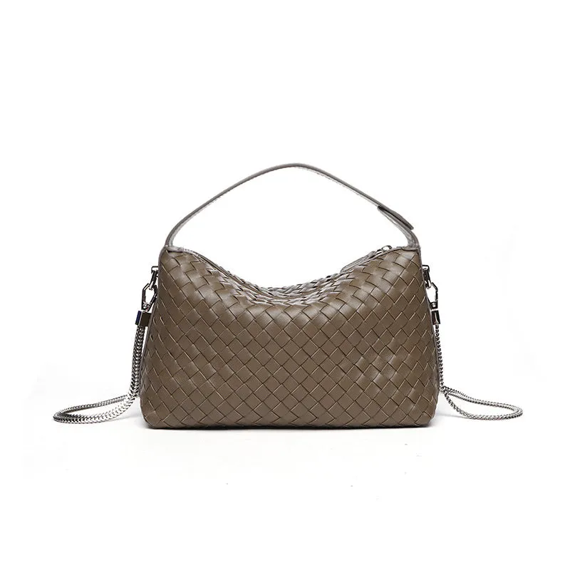 2024 Summer Collection: Luxurious Lambskin Woven Handbag for Women |  Handcrafted Versatile Vintage-Inspired Shoulder Crossbody Bag