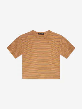 Acne Studios Kids Striped T-Shirt in Orange