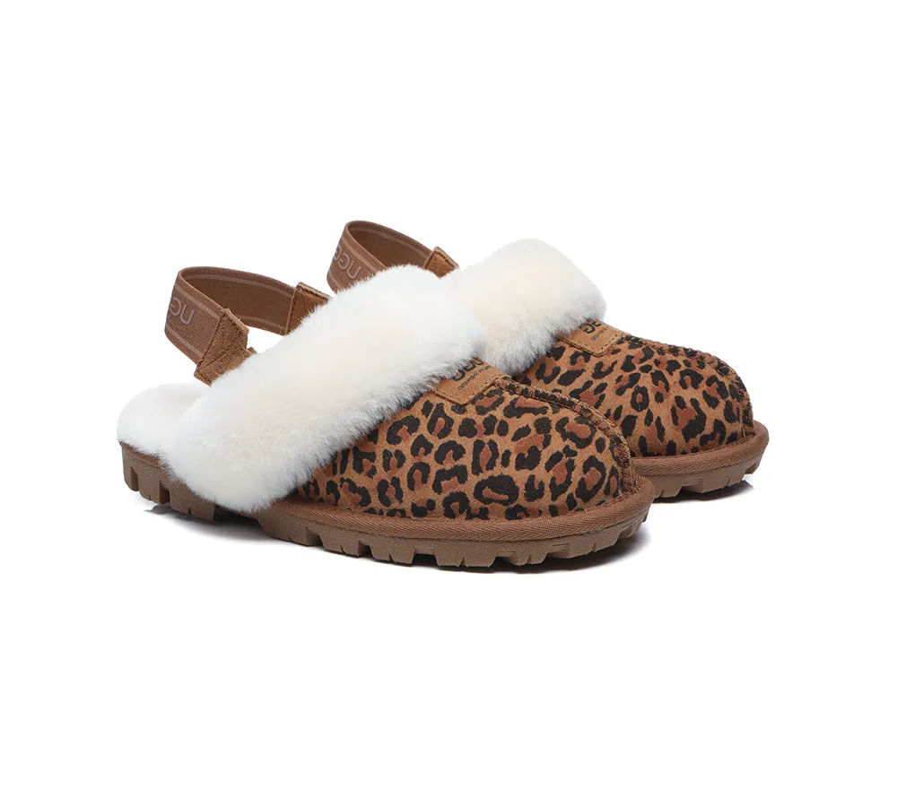 AUSTRALIAN SHEPHERD® UGG Sheepskin Wool Removable Strap Slingback Slippers Suzie