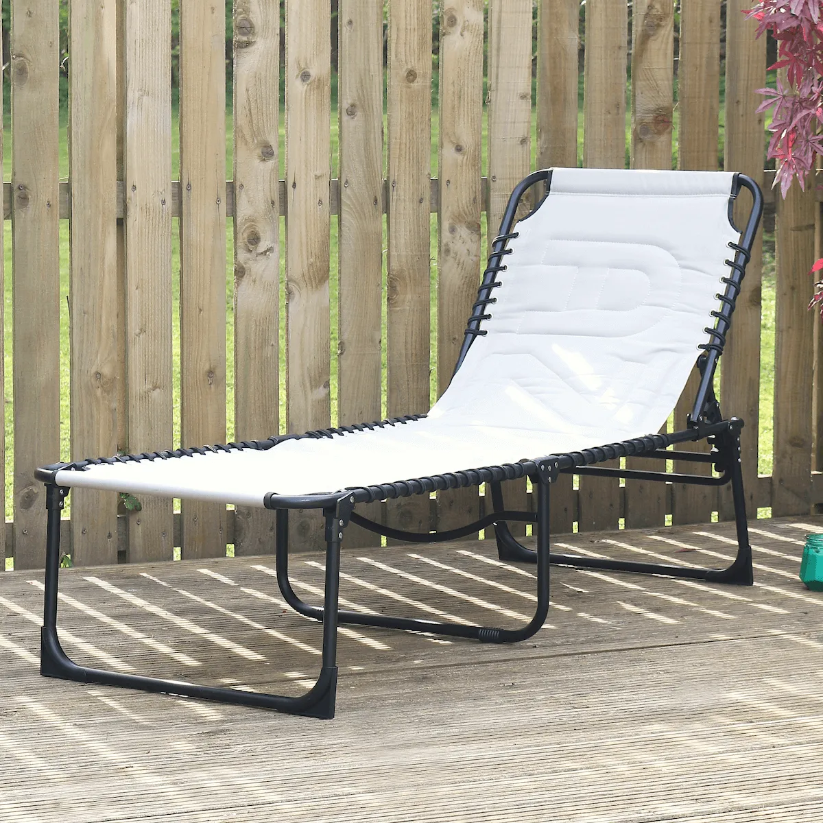 Azuma Padded Sun Lounger Garden Seat Folding Recliner