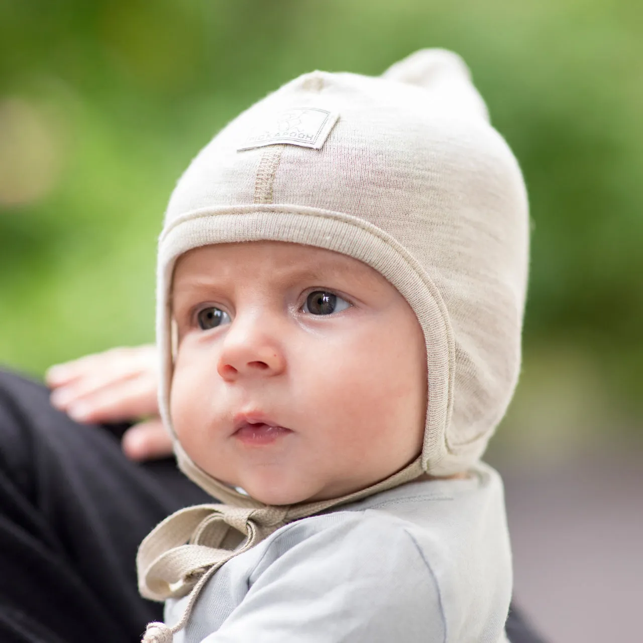 Baby Wool/Silk Pixie Hat with Ties - Zoe (premmie-3y)