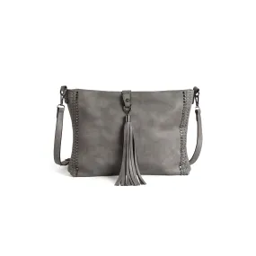 Billie Crossbody Bag w/ Tassel - Smokey Grey