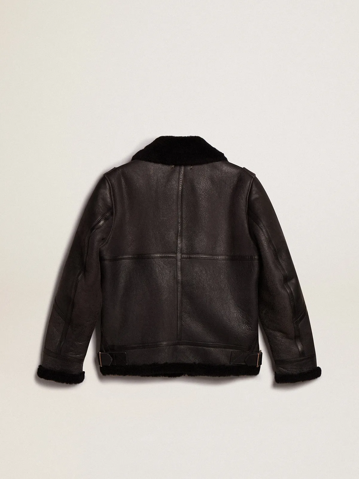 Black sheepskin jacket