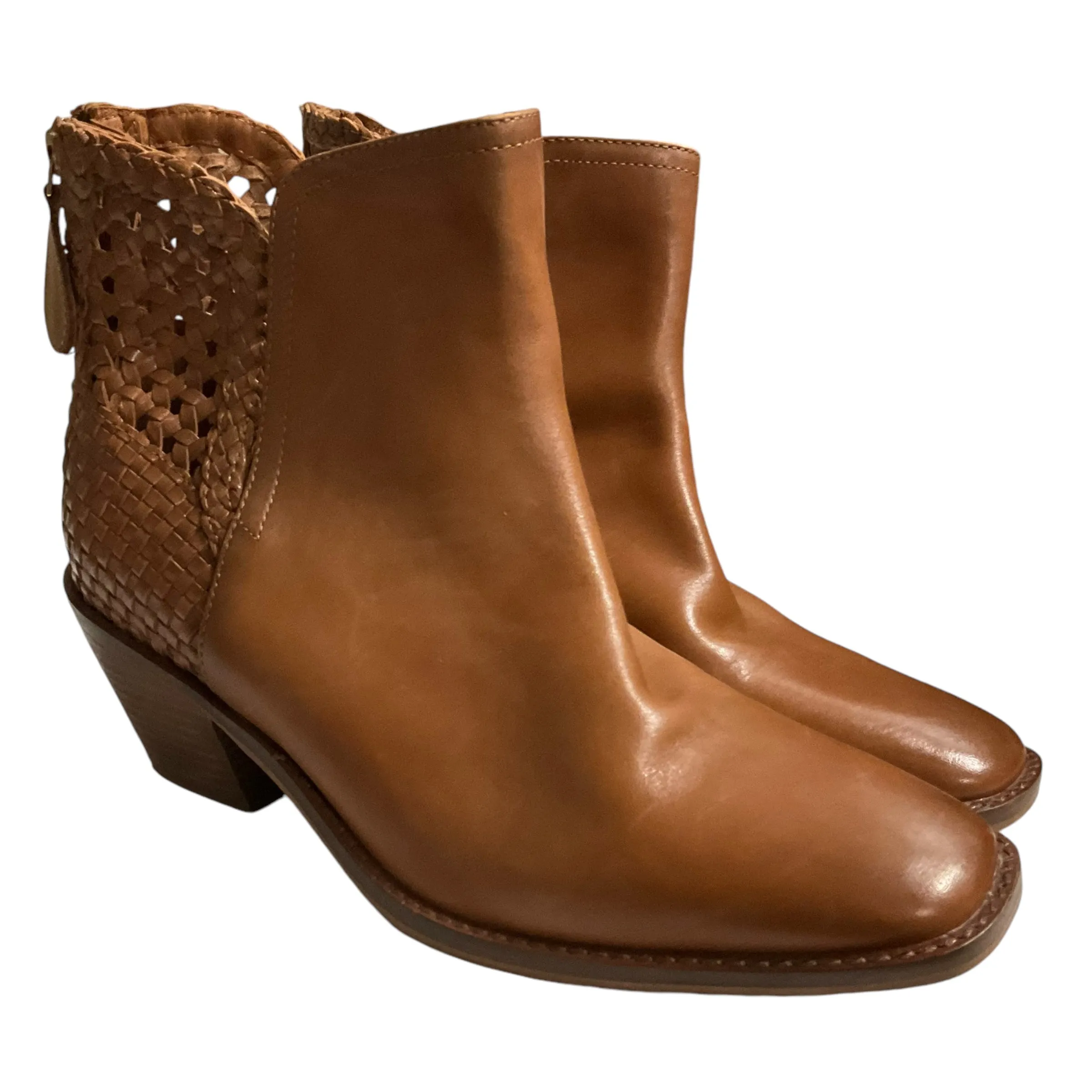 Boots Ankle Heels By Lucky Brand In Brown, Size: 8.5