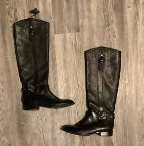 Boots Leather By Tory Burch In Black, Size: 7.5