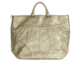 Bottega Veneta Light Metallic Gold Leather Hobo