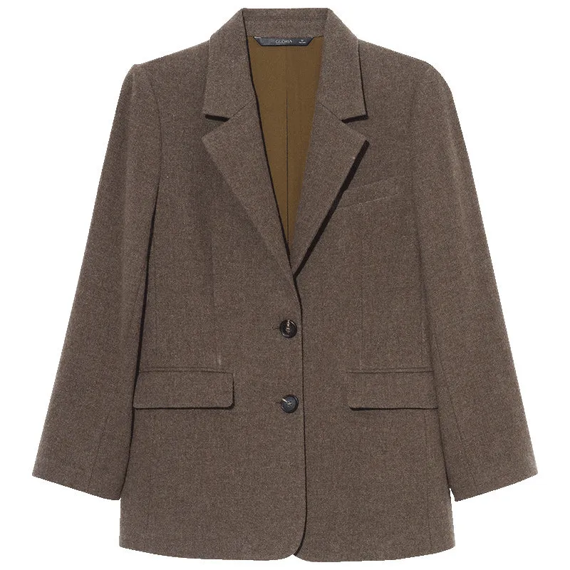 Brown Washable Woolen Blazer