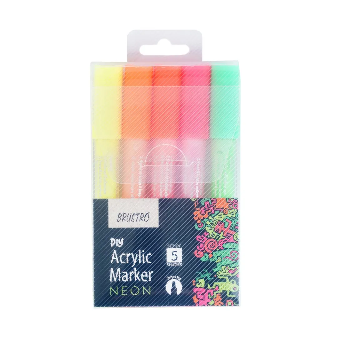 Brustro DIY Neon Acrtlic Marker (set of 5)