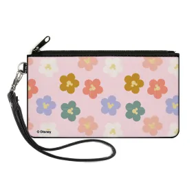 Canvas Zipper Wallet - LARGE - Mickey Mouse Ears Icon Flowers Pink/Multi Pastel by Buckle-Down