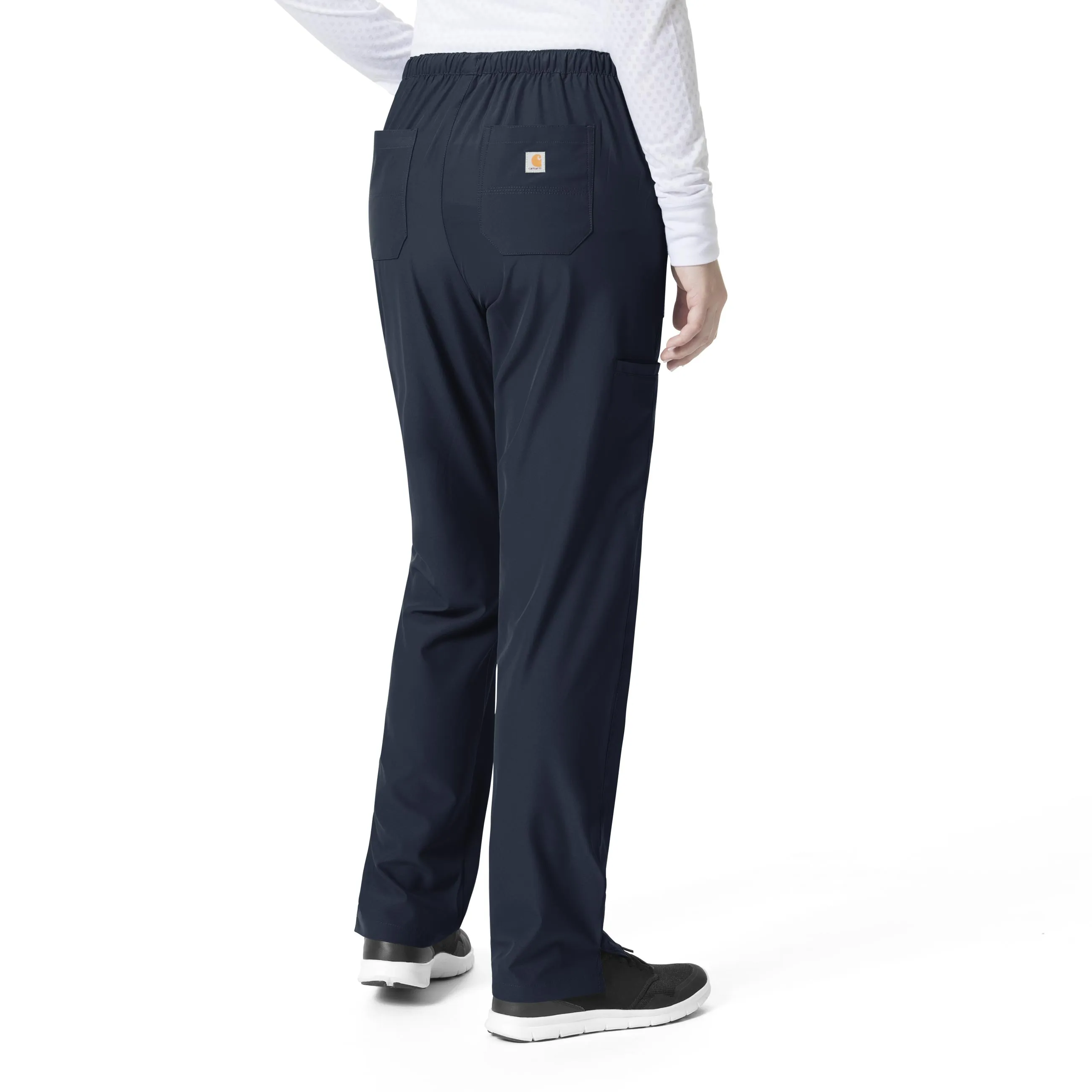 Carhartt Force Liberty Women's Flat Front Straight Leg Scrub Pant - Navy