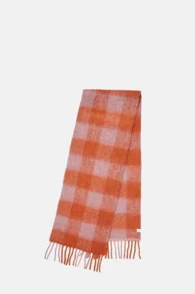 Check Mincho Scarf Orange