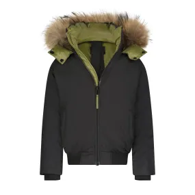 coat green lining puffer matte - natural