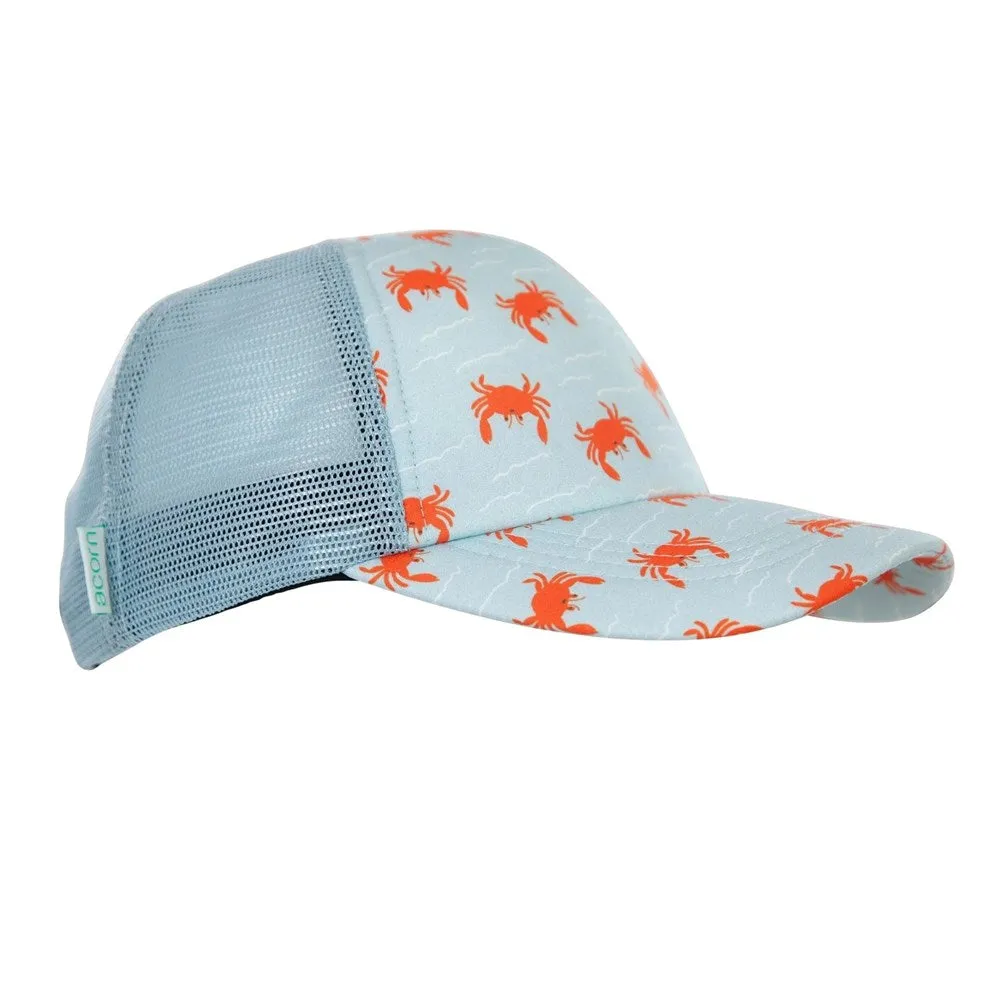 Crab Trucker Hat Blue Orange White M/L 4yrs