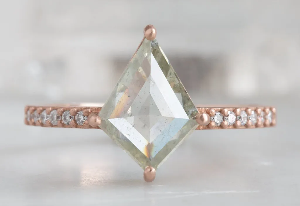 Design Your Own Custom Natural Golden Green Diamond Engagement Ring