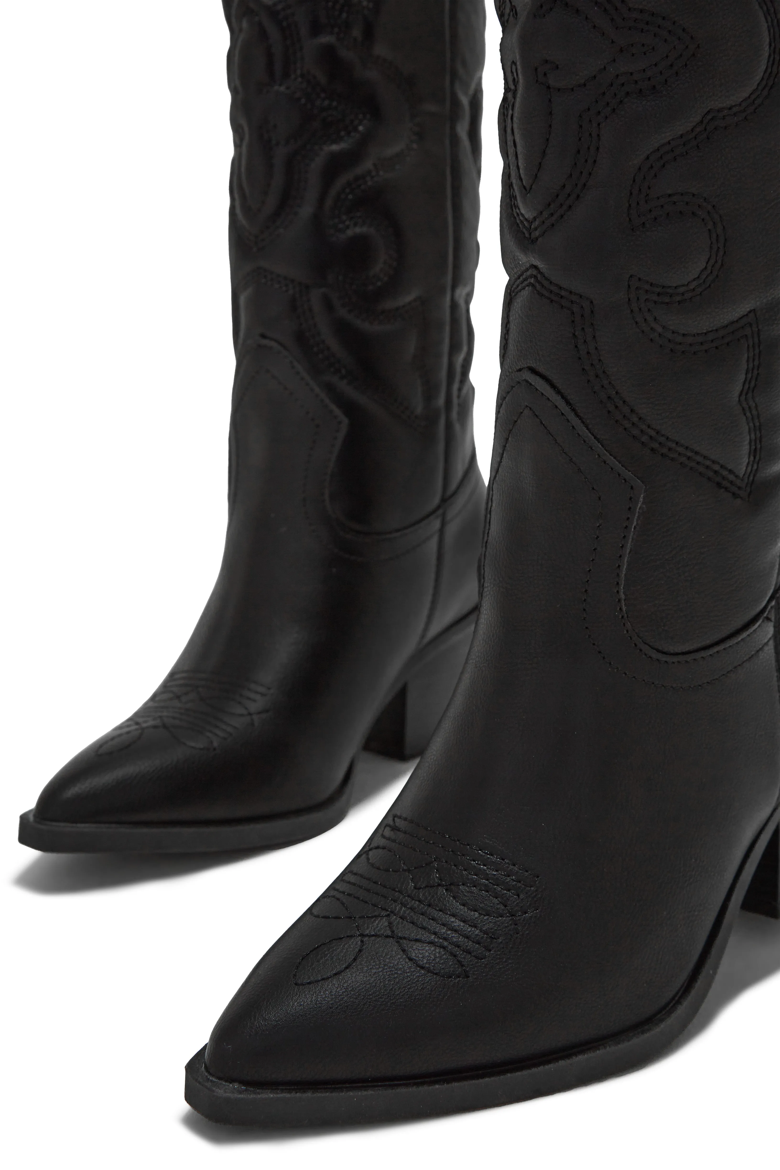 Dylan Western Cowgirl Boots - Black