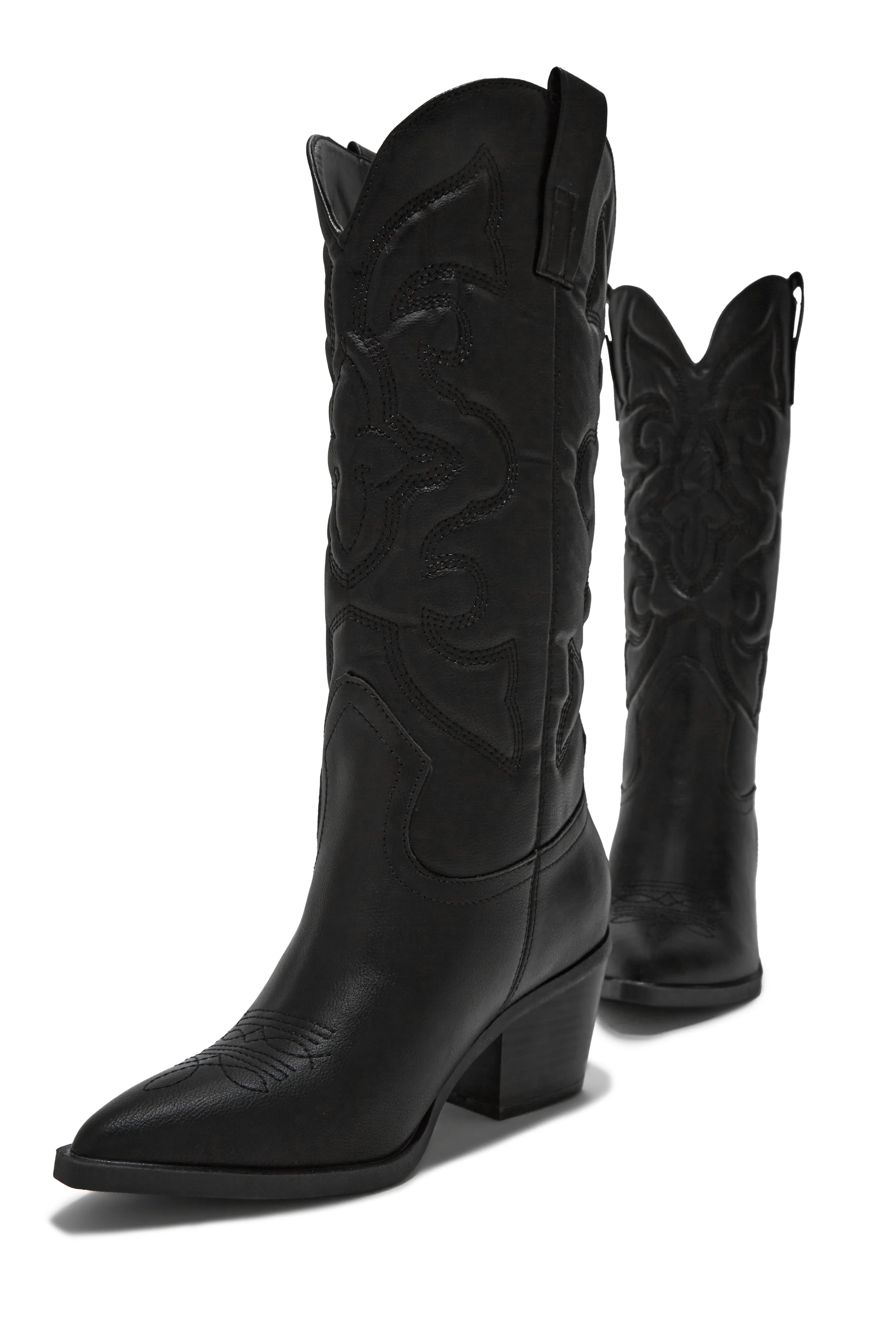 Dylan Western Cowgirl Boots - Black