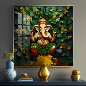 Eco-Friendly Ganpati Premium Acrylic Square Wall Art