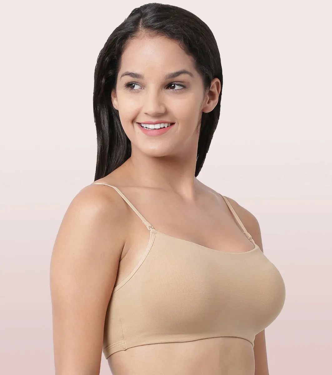 Full Coverage Non-Padded Wirefree Comfort Cami Detachable Bra