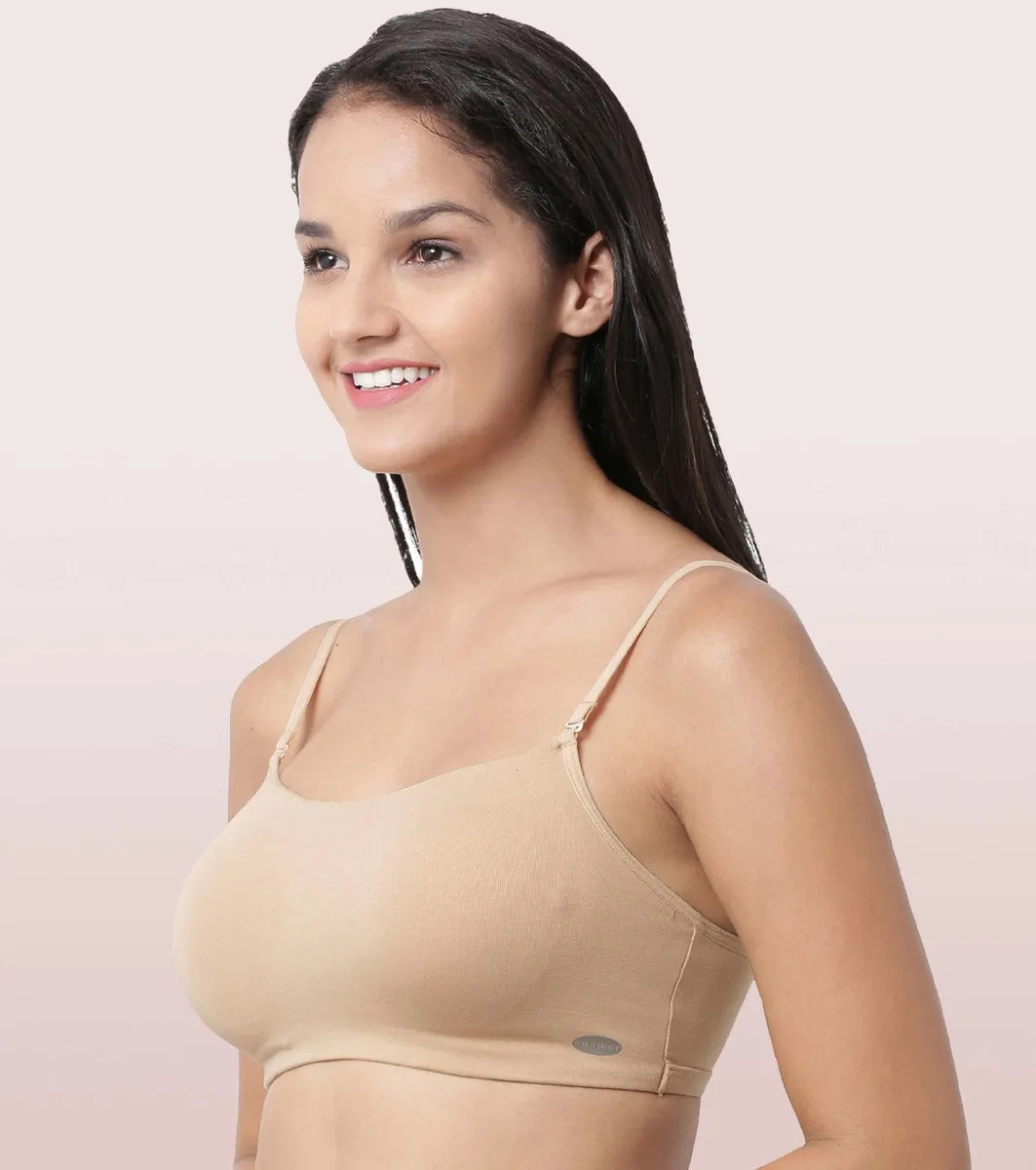 Full Coverage Non-Padded Wirefree Comfort Cami Detachable Bra