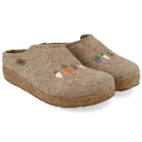 Haflinger Women's Roots Wool Clog in Earth