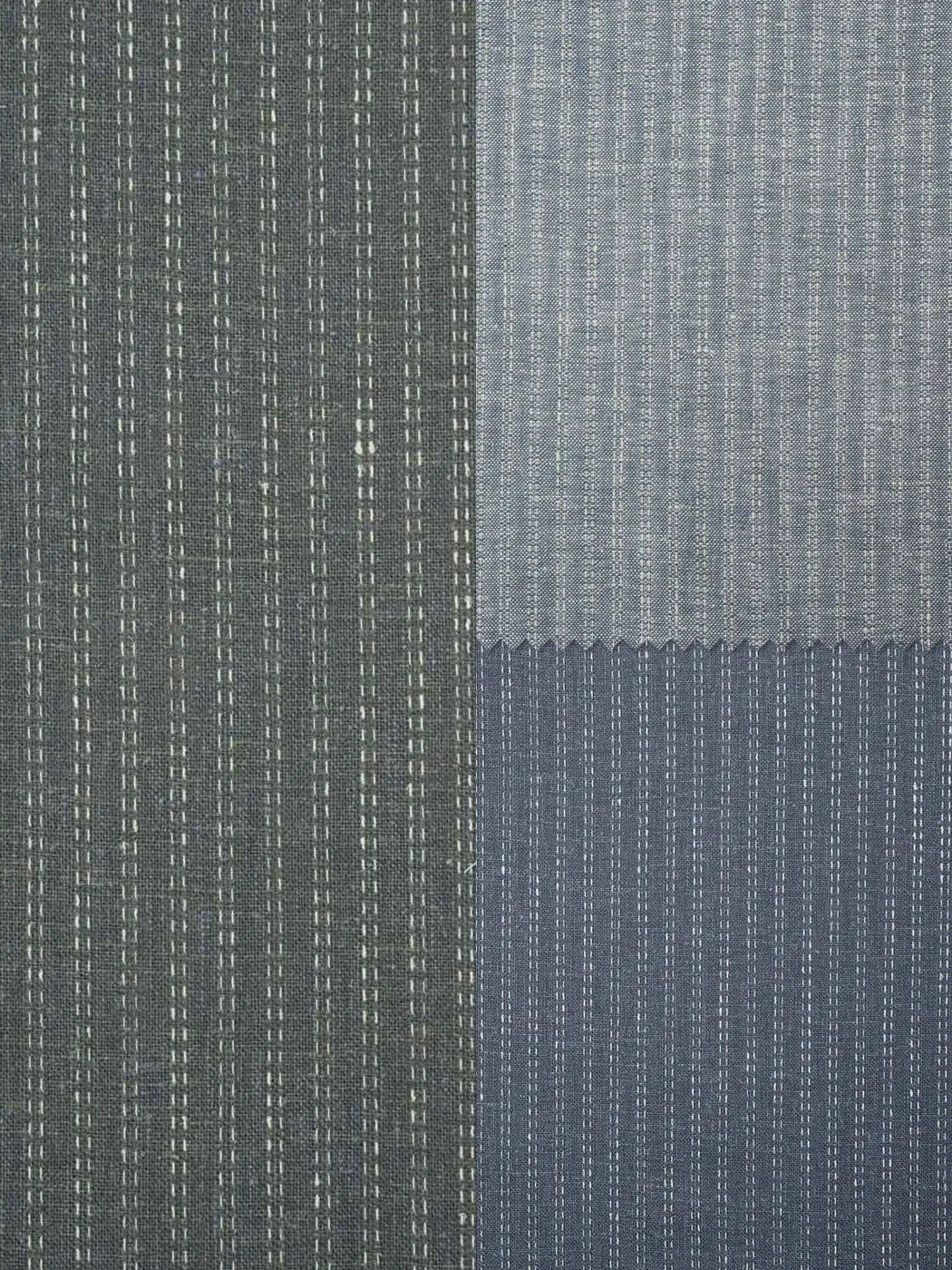 Hemp & Tencel Double Dotted Line Yarn Dyed Woven Fabric (HL5071)