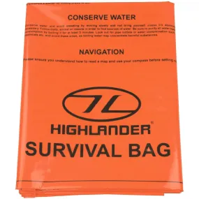 Highlander Double Emergency Survival Bag Orange