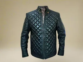 Men Jacket : Leather Jacket Black Genuine Leather 2