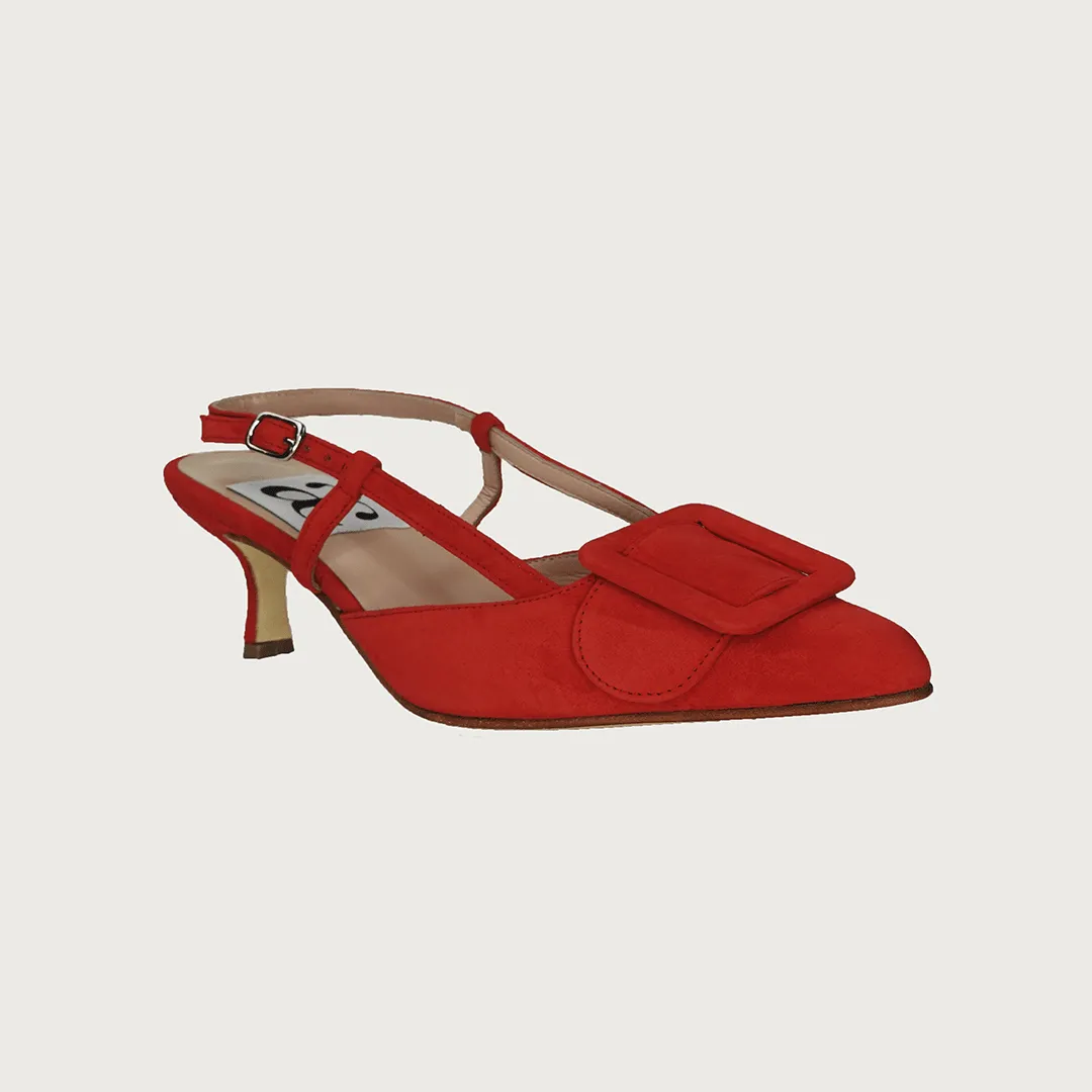 MIA RED-ORANGE SUEDE