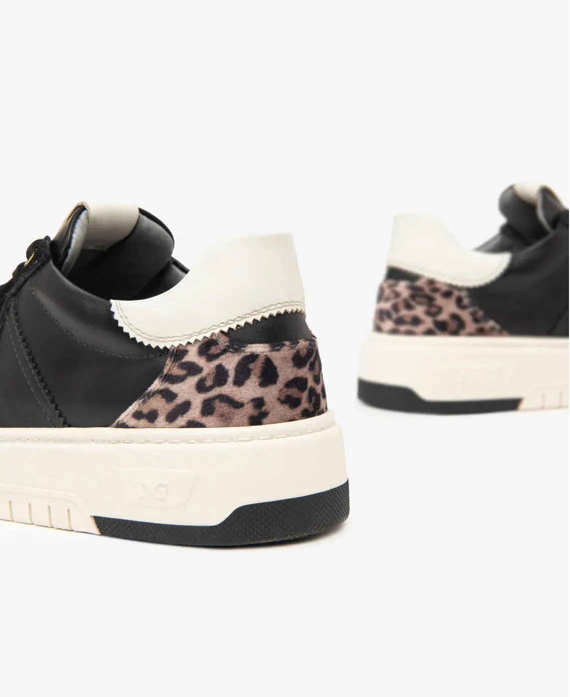 Nero Giardini Leather Trainers With Colour Block Heel