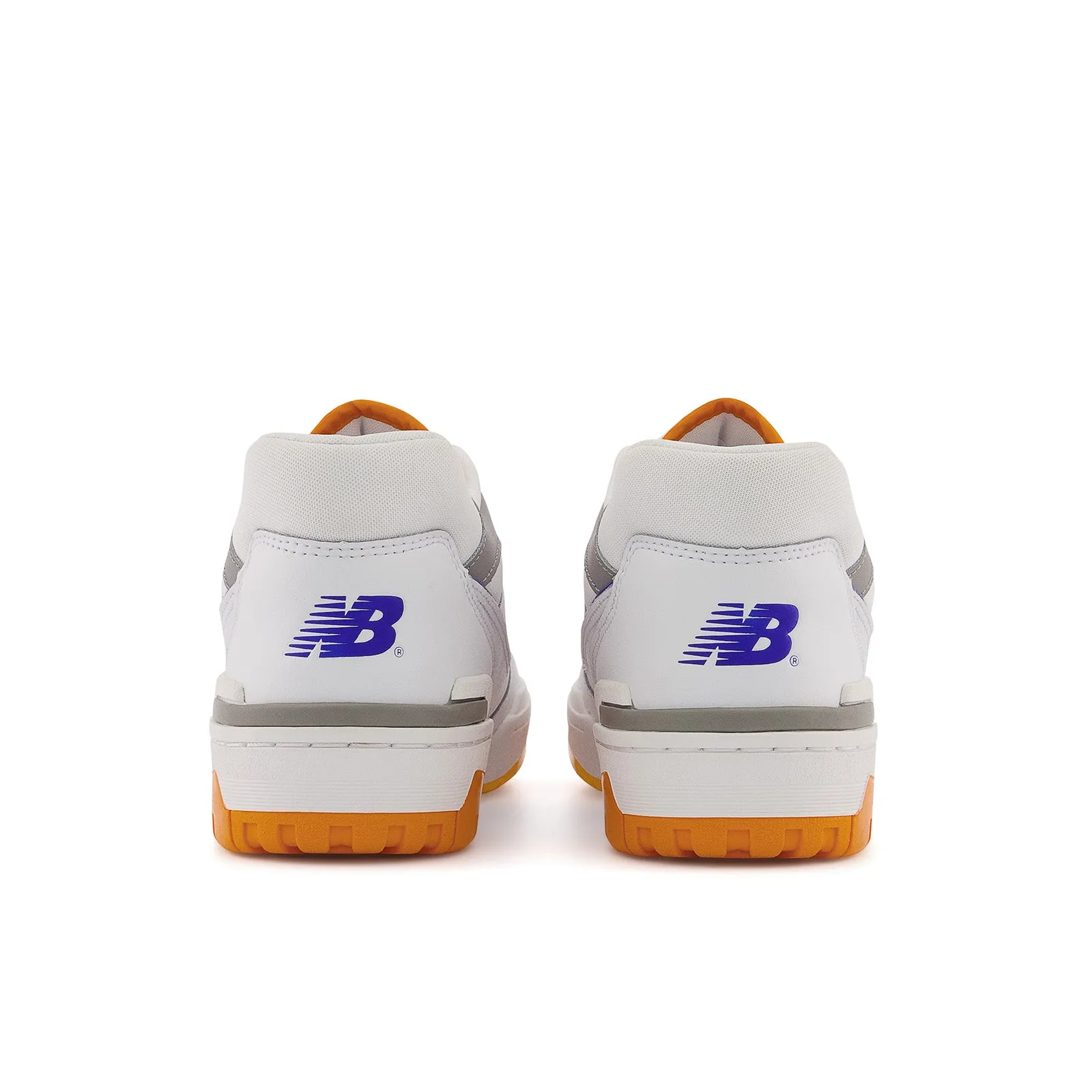 New Balance Men's 550 Lakers Shoes - White / Vibrant Orange / Purple