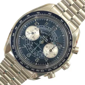 Omega Speedmaster Chronoscope 329.30.43.51.03.001 Blue SS Watch Men's Used