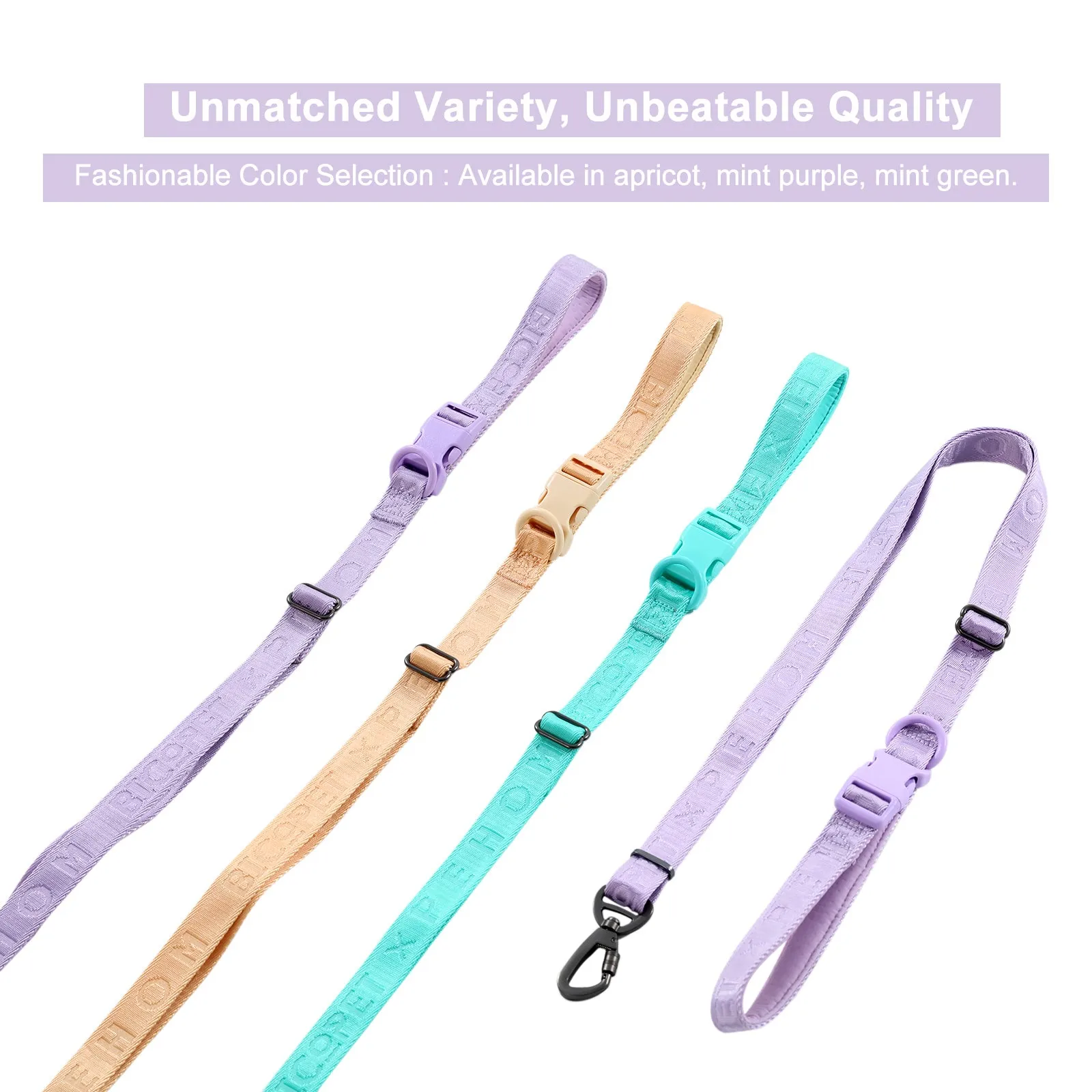 PADDED  ACTIVE  PET LEASH  - MINT PURPLE