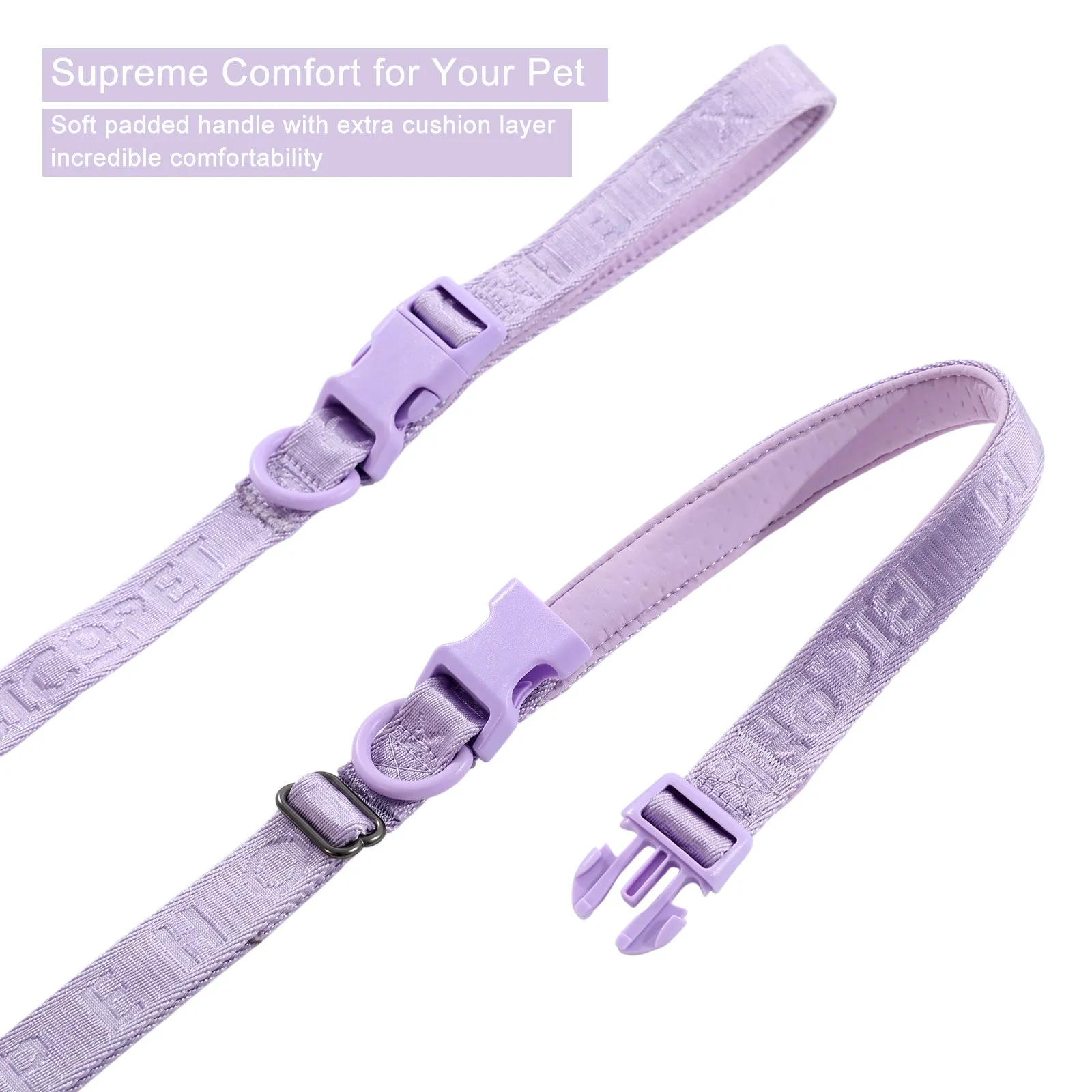 PADDED  ACTIVE  PET LEASH  - MINT PURPLE