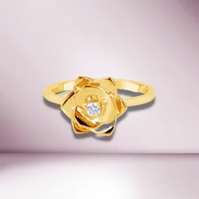 Ready to Ship Flower Diamond Ring (0.07 ct.) in 18K Gold