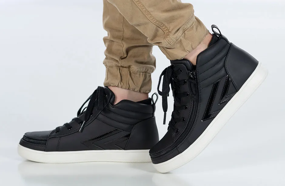 SALE - Women's Black/Patent BILLY CS Sneaker Mid Tops