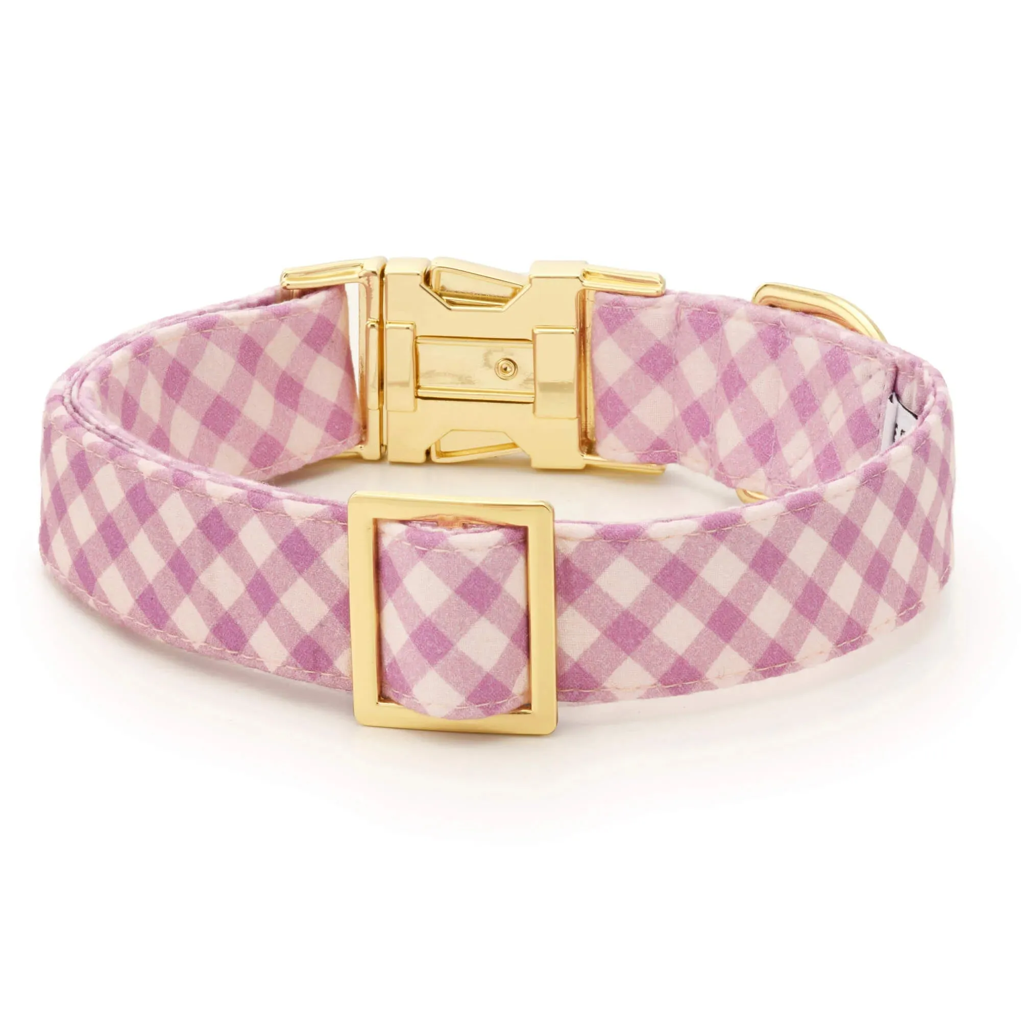 Thistle Gingham Dog Collar