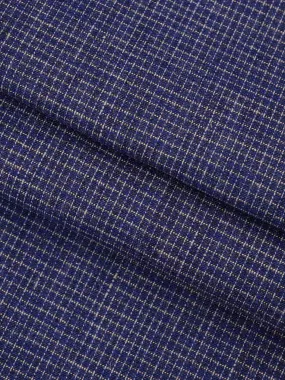 Tiny Square Plaid Hemp Blend Woven Fabric ( HP5813Y)