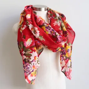 Vintage Floral Scarf