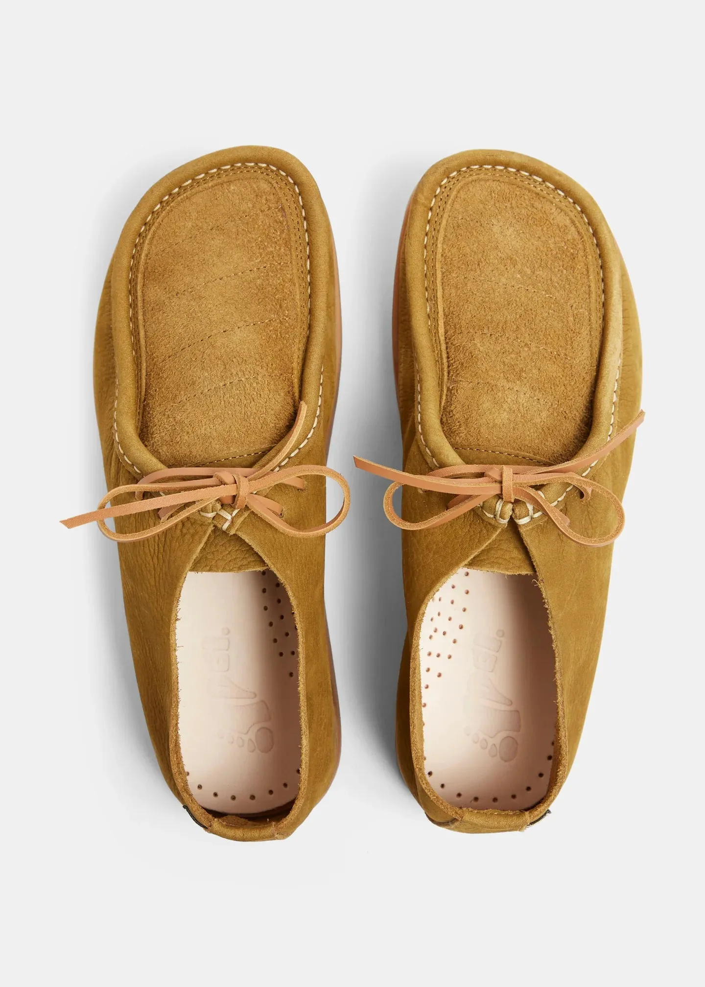 Willard Stitch Nubuck Lace Up Shoe - Turmeric