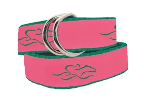 Womens Signature Ribbon Belt - Pink